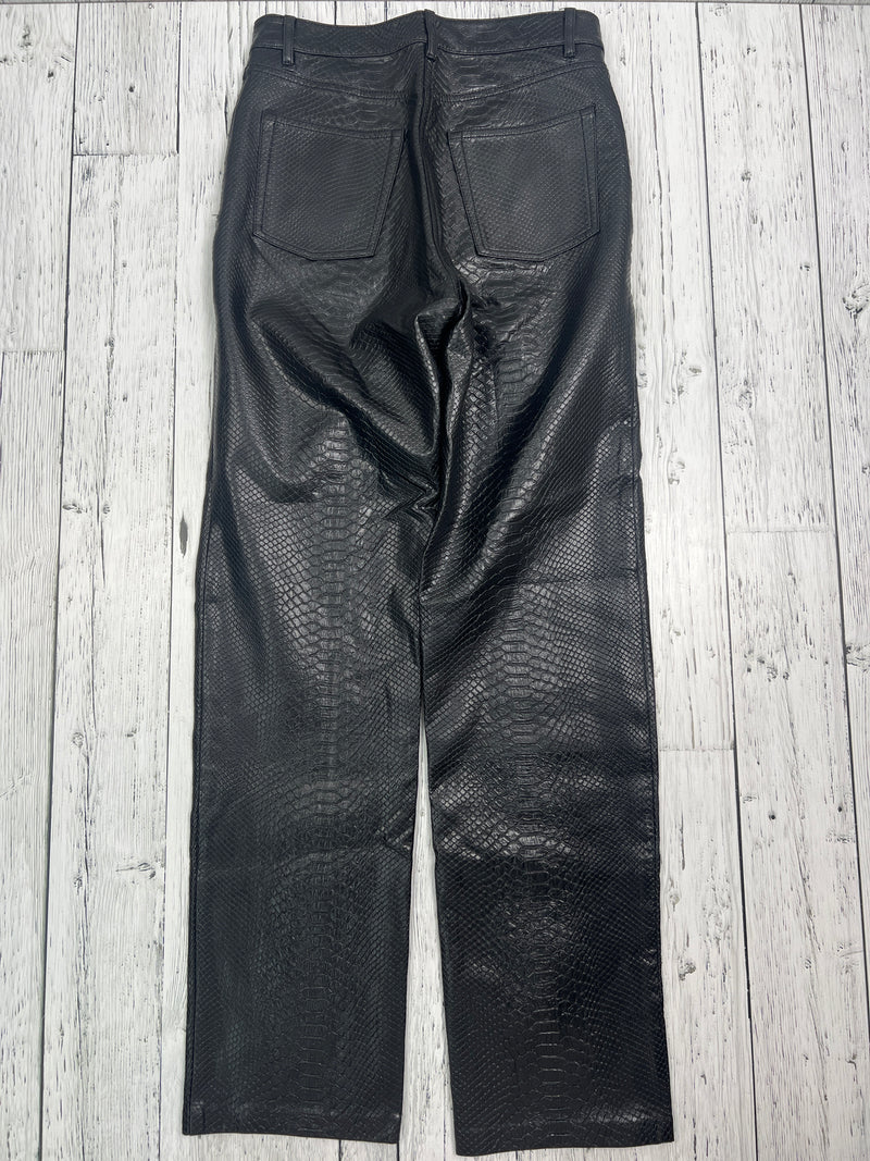 Wilfred Aritzia black patterned leather pants - Hers S/4