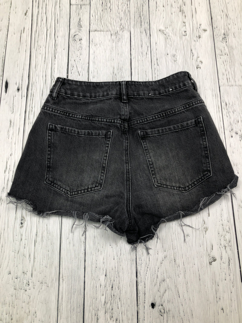 Garage distressed black denim shorts - Hers XS/25