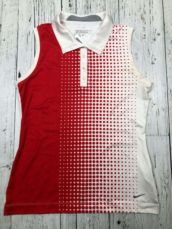 Nike golf red white patterned shirt - Hers S