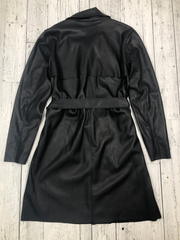 BLANKNYC black leather trench coat - Hers S