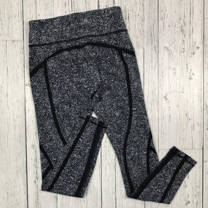 lululemon black white patterned leggings - Hers 6