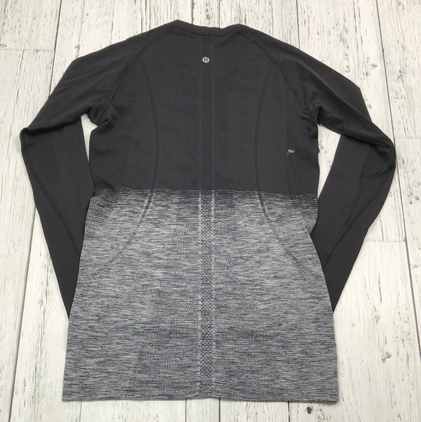 lululemon grey black shirt - Hers M/8