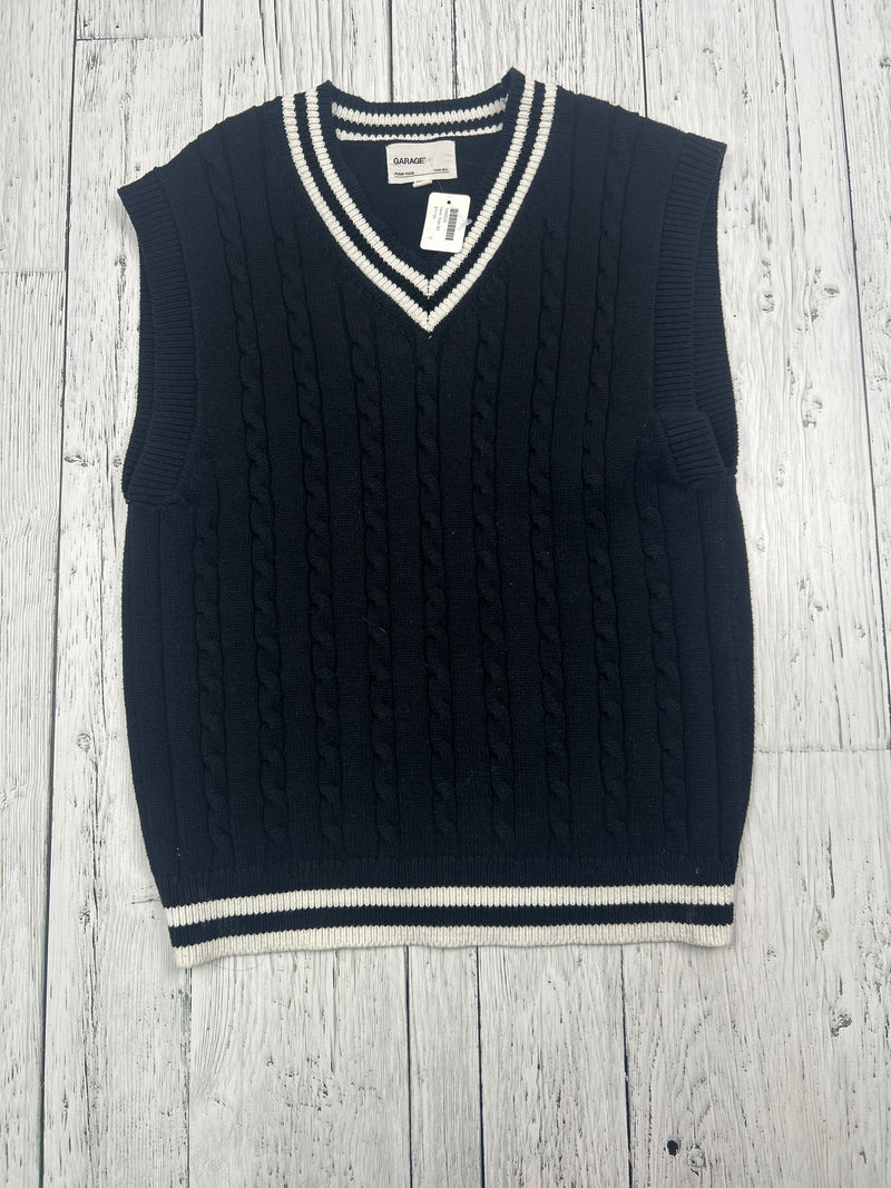 Garage black knit vest - Hers XS