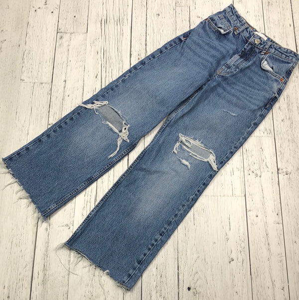 Zara distressed blue jeans - Hers XS/2