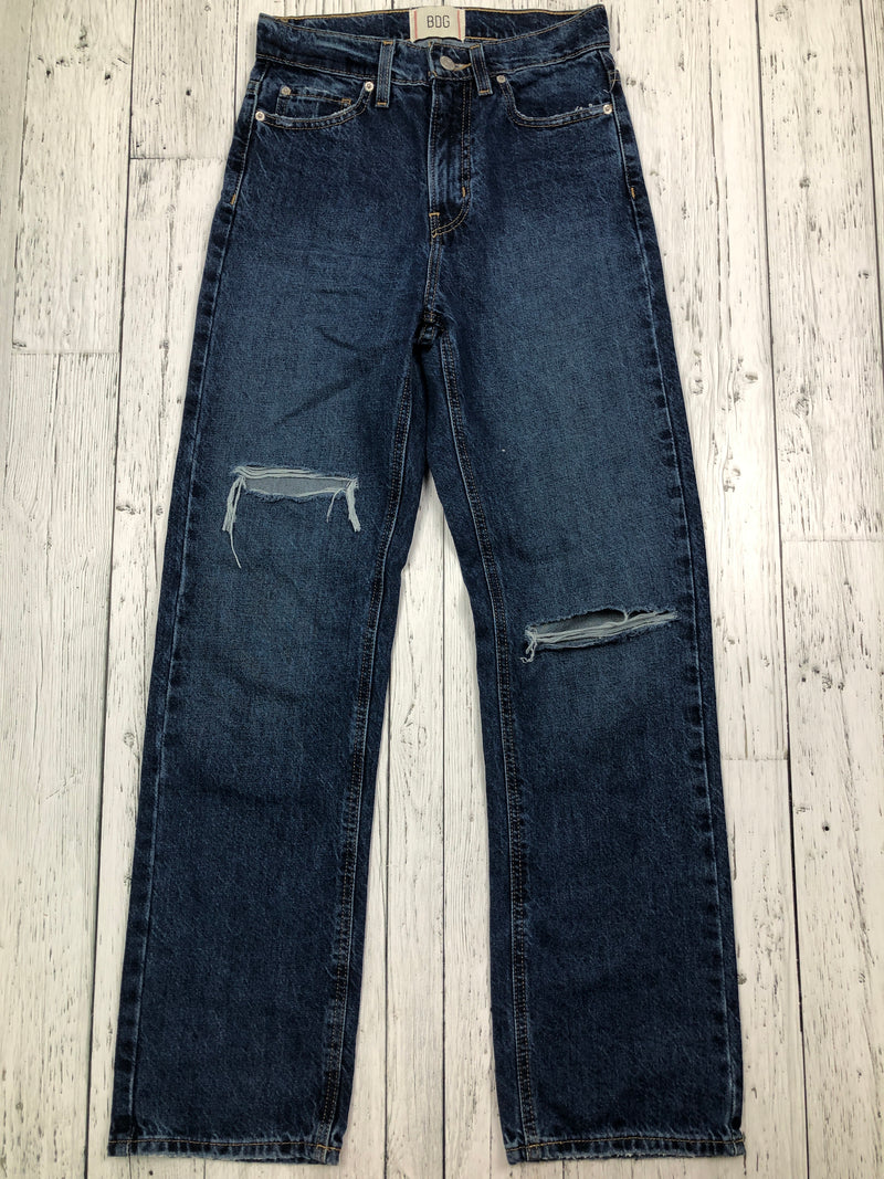 BDG blue distressed cowboy jeans- Hers XS/25