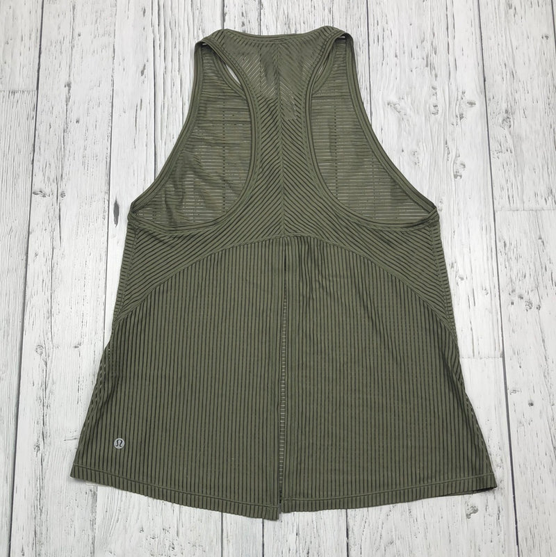 lululemon green striped tank top - Hers S/4