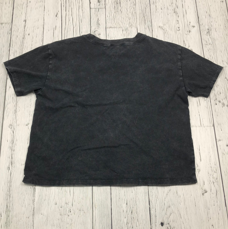 Hollister black graphic cropped t-shirt - Hers XS