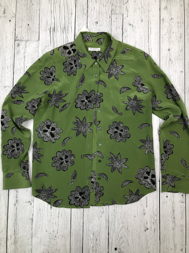 Equipment green dress shirt - Hers M