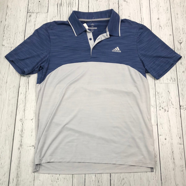 Adidas blue white golf shirt - His M