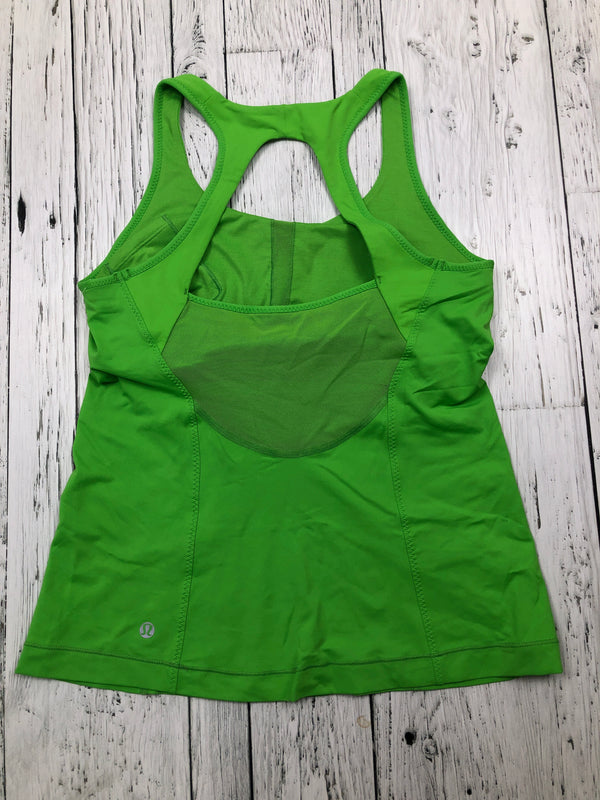 lululemon green tank top with built in sports bra  - Hers M/8