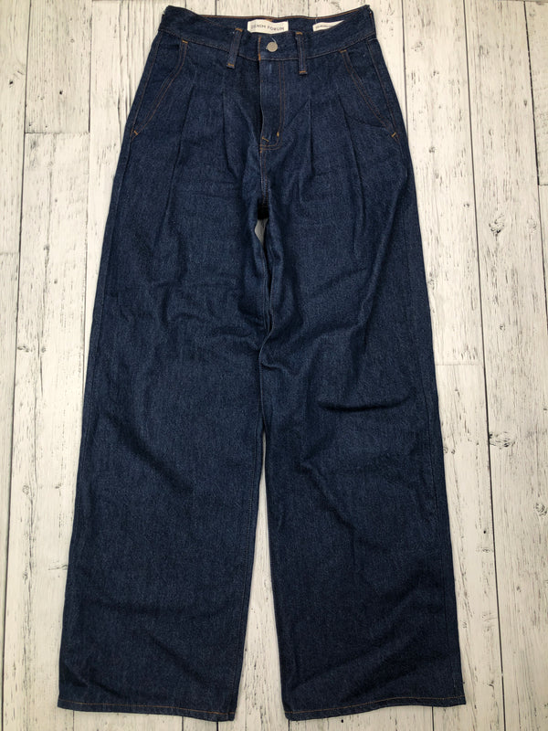 Denim Forum Belinda high rise wide leg blue jeans - Hers XS/25
