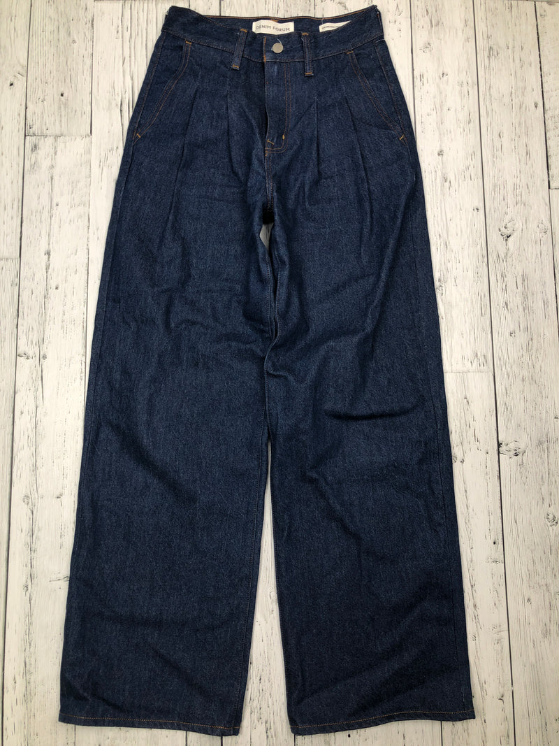 Denim Forum Belinda high rise wide leg blue jeans - Hers XS/25