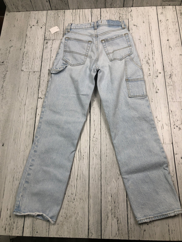 Abercrombie & Fitch the 90s straight ultra high rise light wash denim - Hers S/26