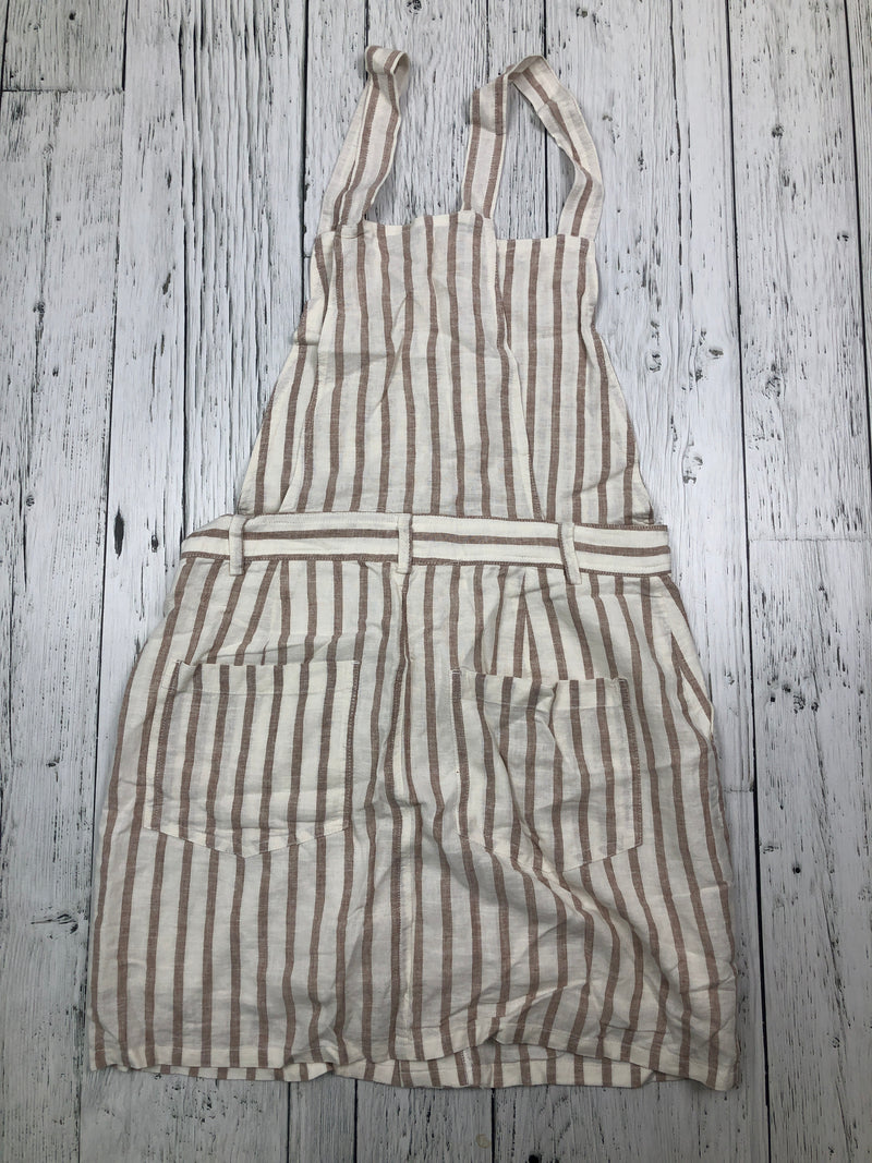 Garage white brown striped romper - Hers S