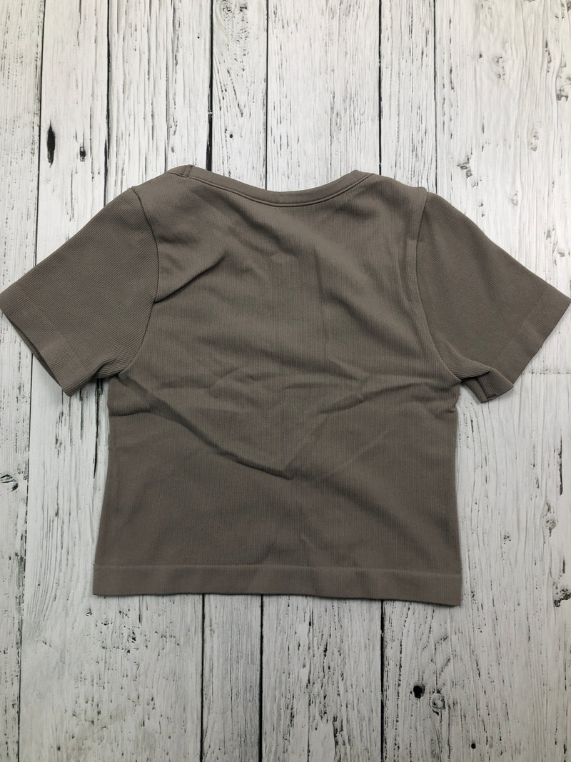 Garage brown cropped t-shirt - Hers S