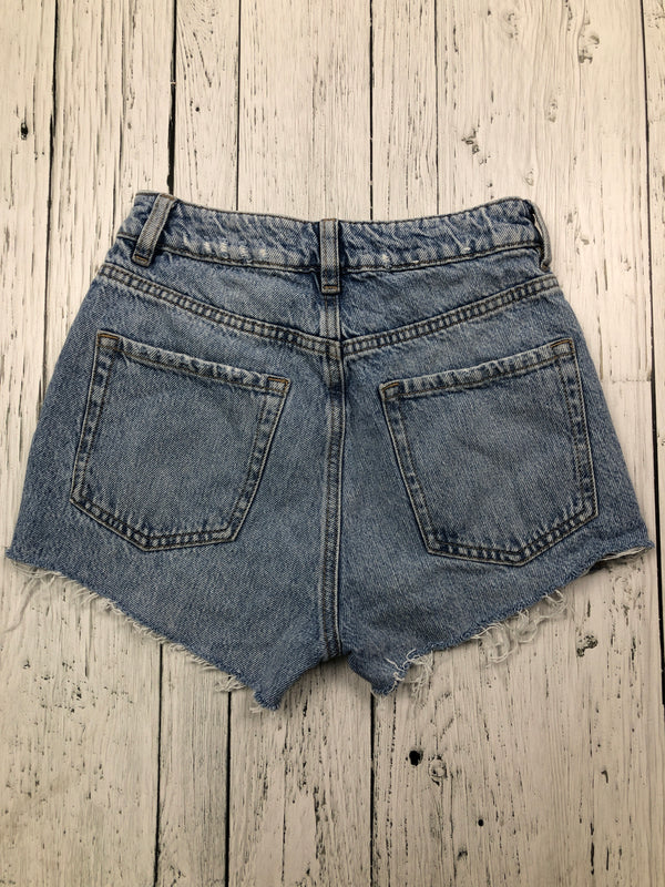 Garage blue distressed mom denim shorts - Hers XS/0