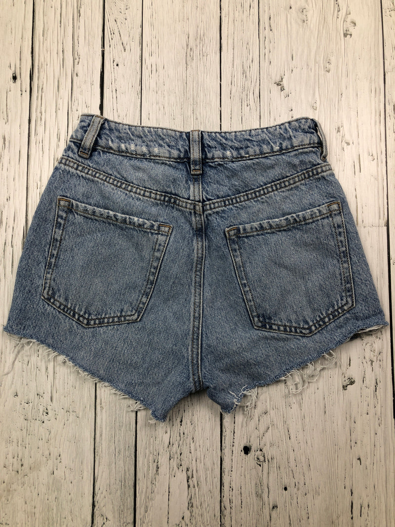 Garage blue distressed mom denim shorts - Hers XS/0