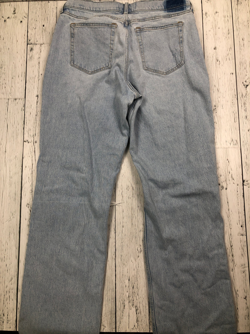 Abercrombie&Fitch blue distressed baggy low rise jeans - Hers L/31