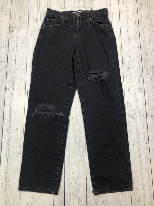 Garage black denim distressed pants - Hers XS/24