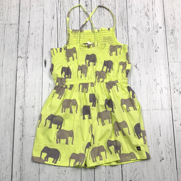 Tea yellow graphic romper - Girls 12