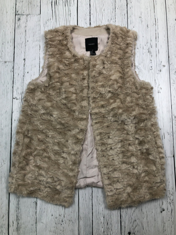 Forever 21 beige fluffy vest - Hers S