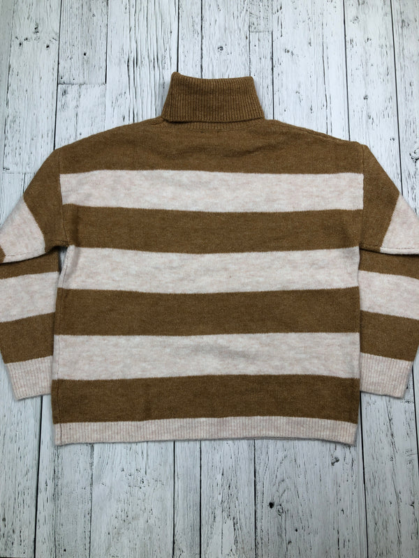 Line brown white striped turtle neck - Hers S