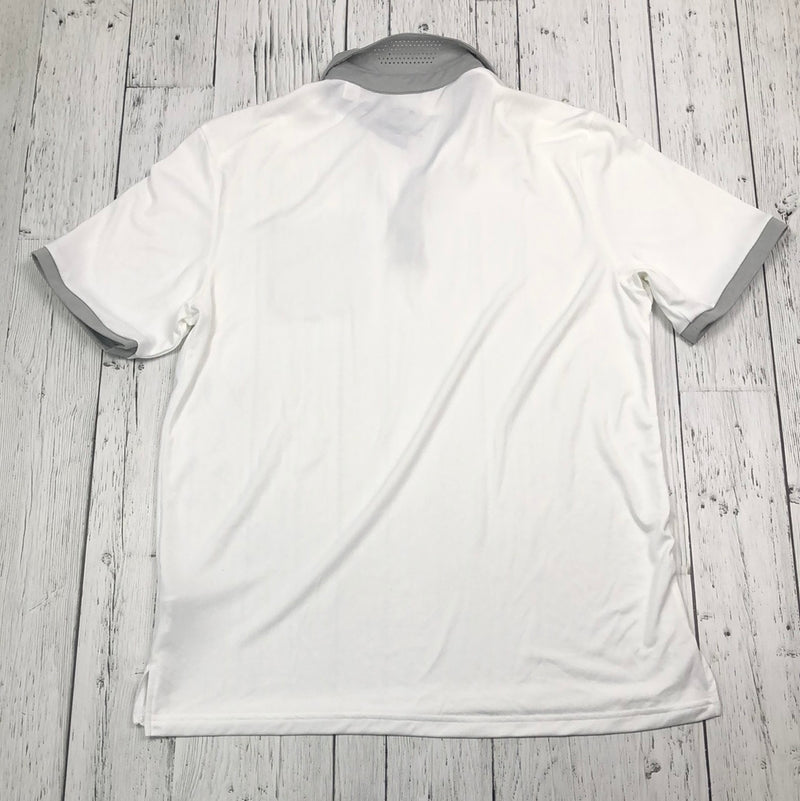 Adidas white grey golf shirt - His M