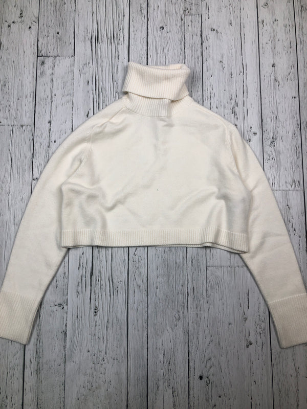 Zara white cropped turtle neck sweater - Hers S
