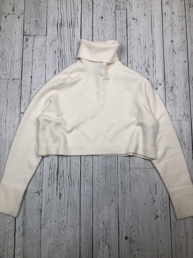 Zara white cropped turtle neck sweater - Hers S