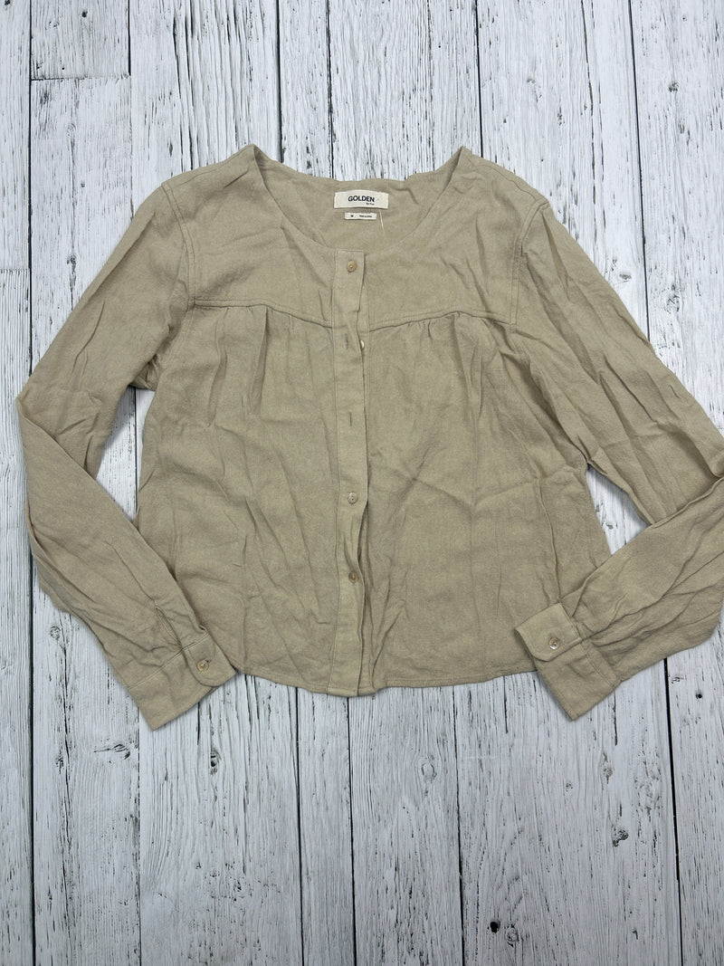 Golden Aritzia button up shirt - Hers M