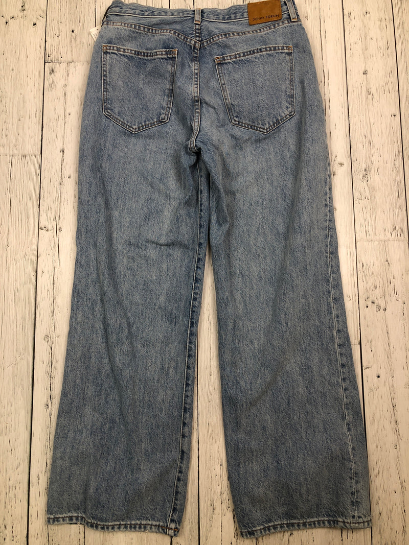 Denim Forum blue farrah hi-rise wide leg jeans - Hers M/30