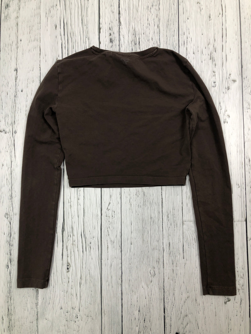 Tna Aritzia brown cropped long sleeve - Hers XS