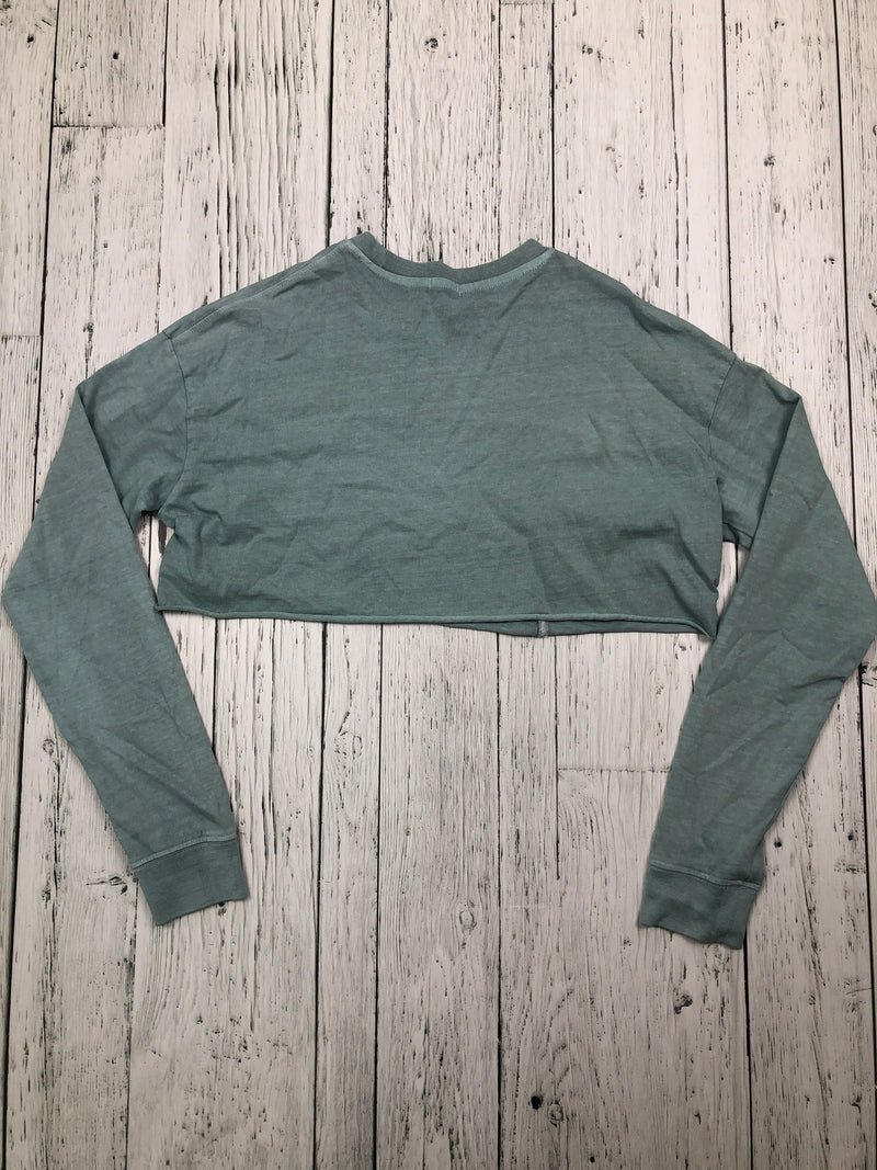 Garage green cropped shirt - Hers XS