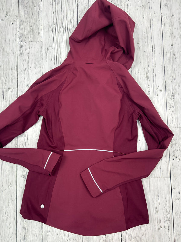 lululemon burgundy zip up jacket - Hers 8