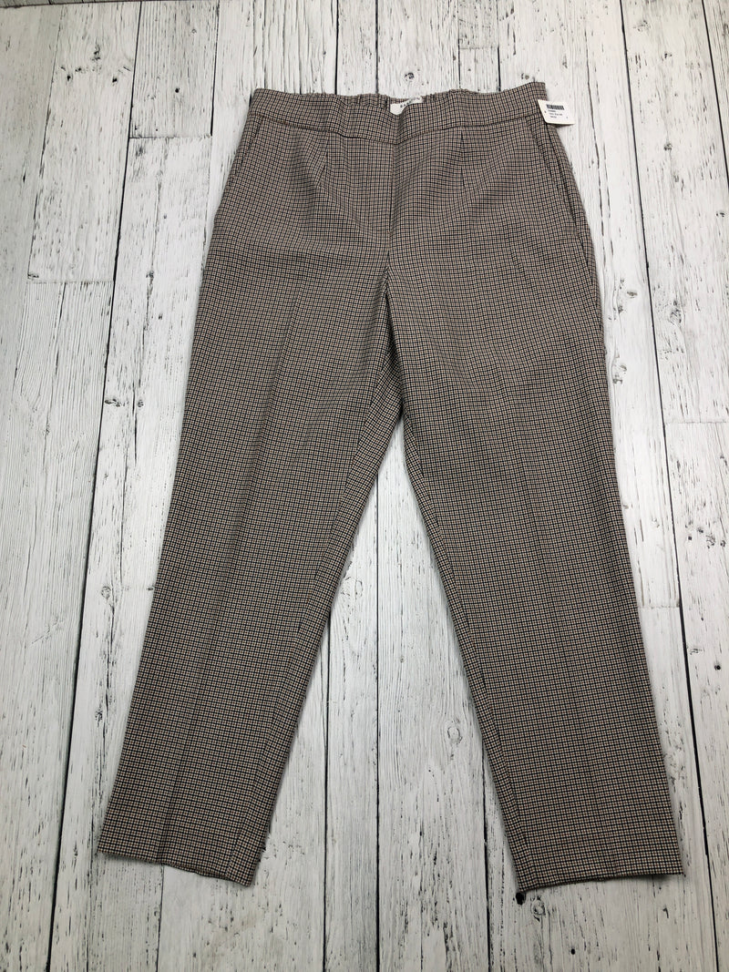 Babaton Aritzia black brown and white plaid pants - Hers S/6