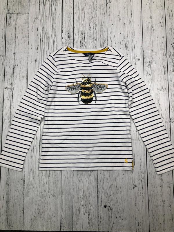 Joules white navy graphic shirt - Girls 9-10