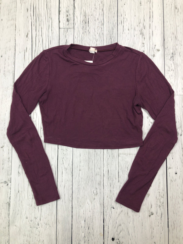 Garage burgundy cropped long sleeve - Hers S