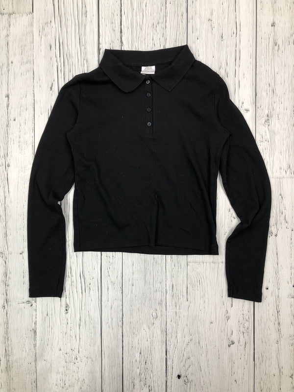 Zara black collared long sleeve - Girls 12
