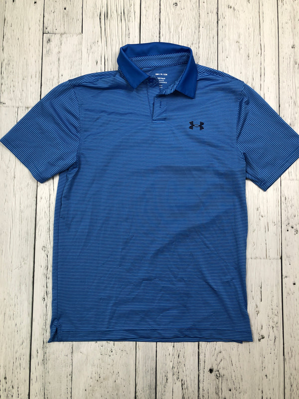 Under Armour blue striped golf shirt - His S