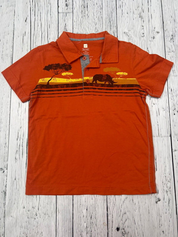 Tea orange graphic collared shirt - Boys 7