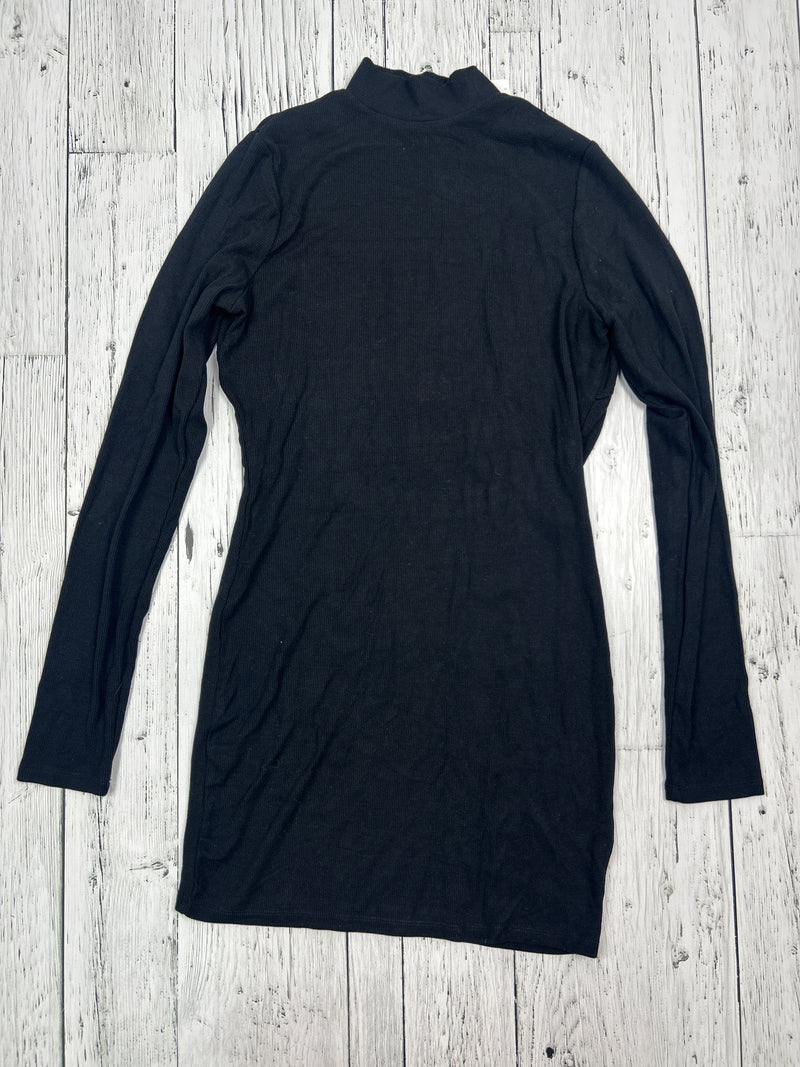 Garage black knit open back dress - Hers M