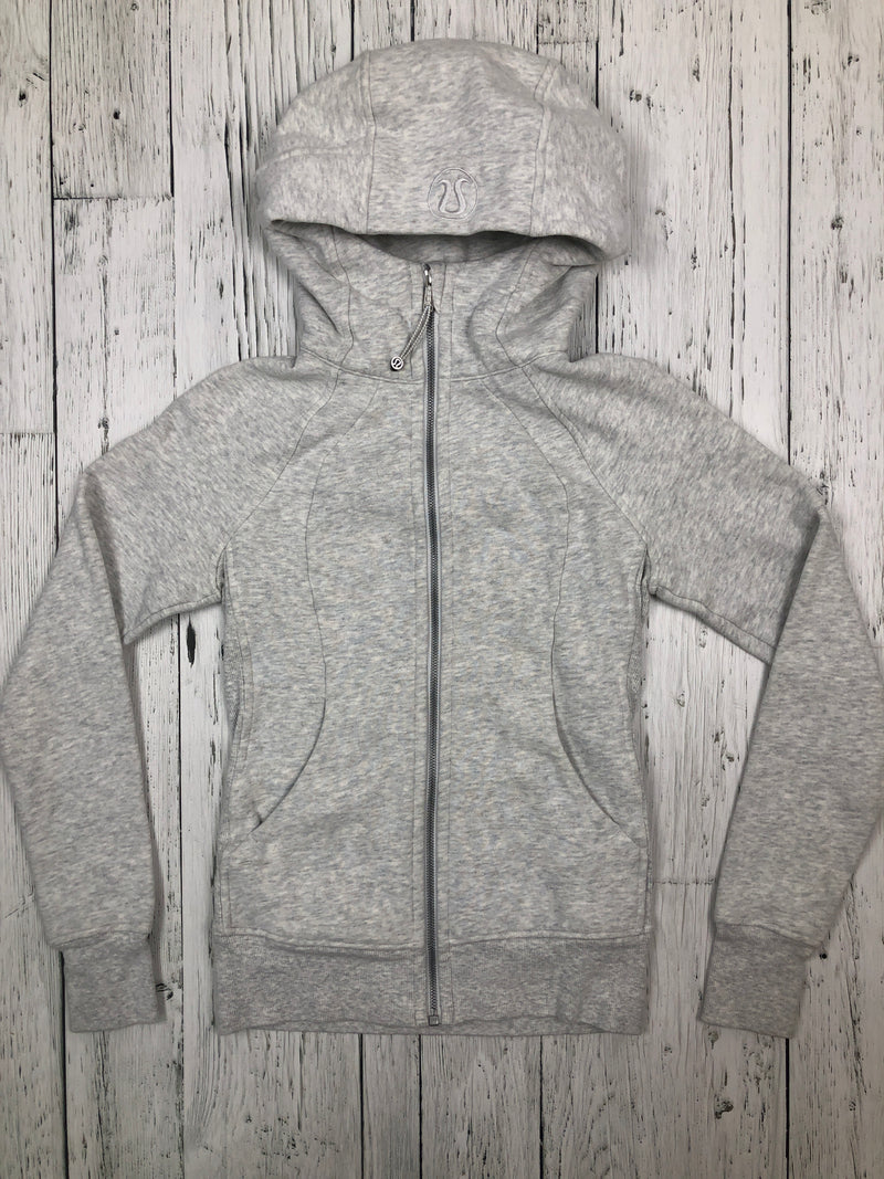 lululemon light grey zip up hoodie - Hers XS/2