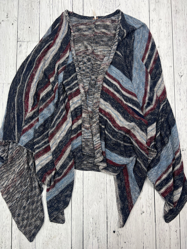 Free People blue red white patterned sweater - Hers S