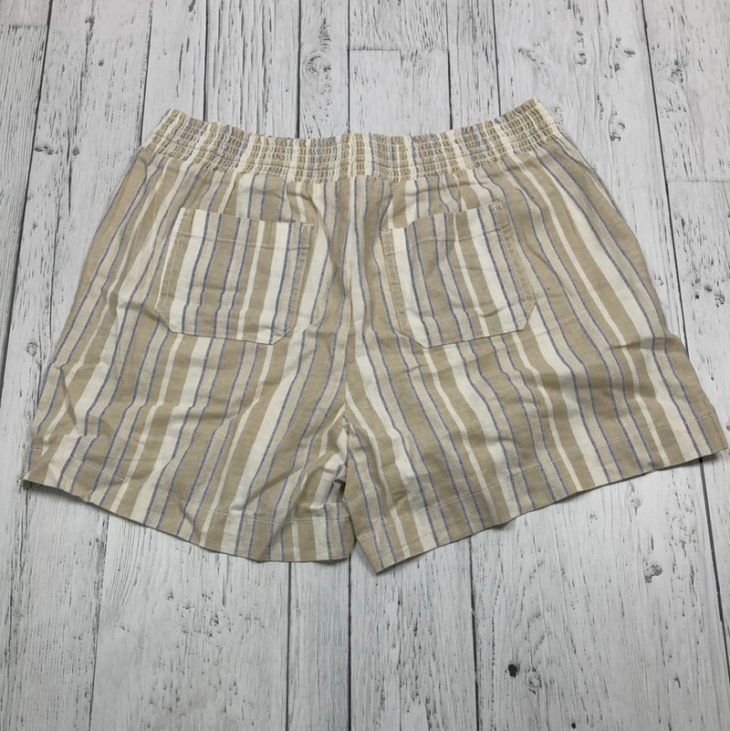 Briggs beige blue striped shorts - Hers L