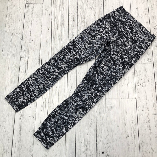 lululemon black white patterned leggings - Hers S/4