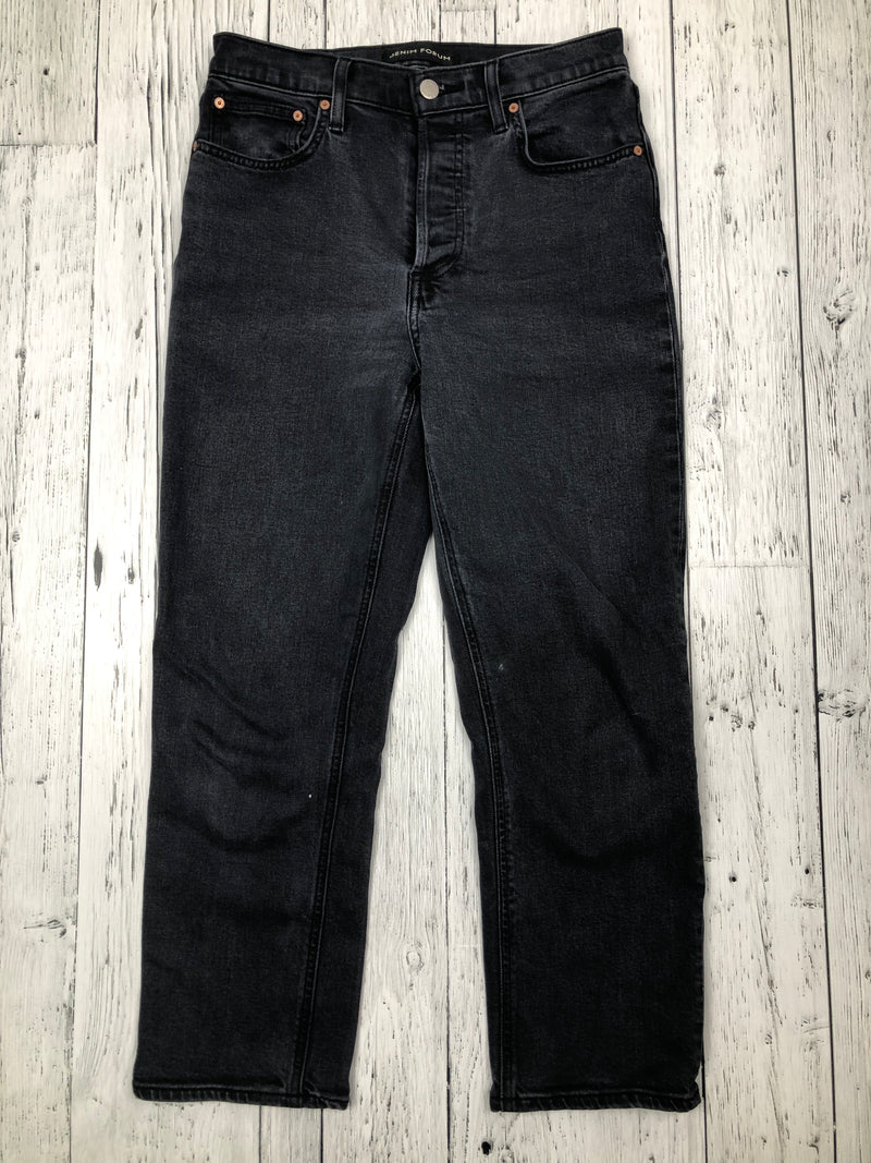 Denim Forum Arlo high rise straight black jeans - Hers M/27