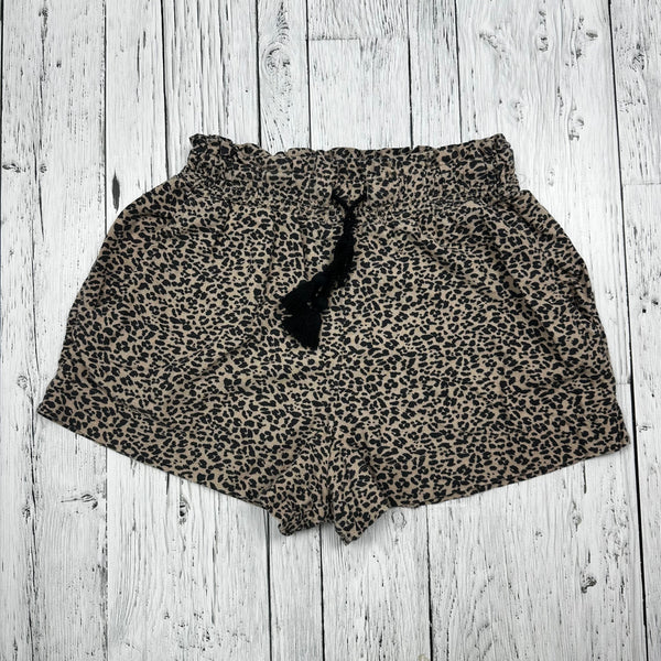 Abercrombie Brown/Black Leopard Print Shorts - Hers S