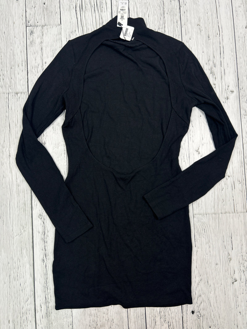 Garage black knit open back dress - Hers M