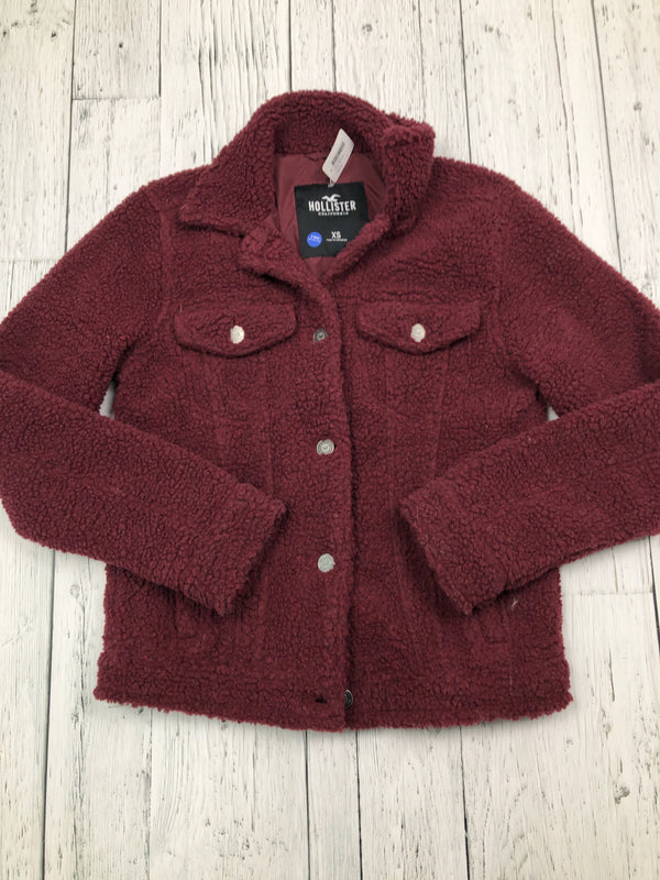 Hollister burgundy sherpa - Hers XS