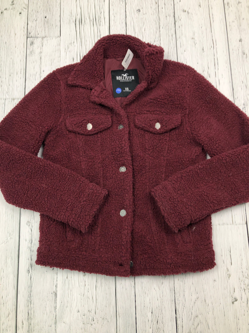 Hollister burgundy sherpa - Hers XS